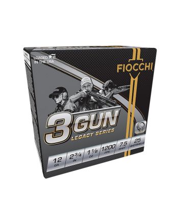 Fiocchi 12DH3G75 3-Gun Match Legacy Series 12Gauge 2.75" 1 1/8oz 7.5Shot 25 Per Box/10 Case