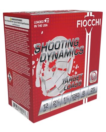 Fiocchi 12SDHV8 Shooting Dynamics Target 12Gauge 2.75" 1 1/8oz 8Shot 25 Per Box/10 Case