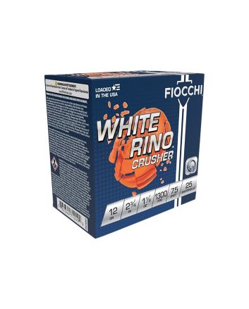 Fiocchi 12WRCRS7 Exacta Target White Rino Crusher 12Gauge 2.75" 1 1/8oz 7.5Shot 25 Per Box/10 Case