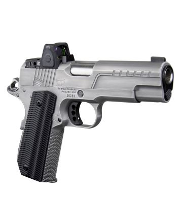 Ed Brown FX2SS FX245 ACP 7+1 4.25" Recessed Crown Barrel, Stainless Steel Engraved American Flag/Serrated Slide, Stainless Steel Frame, Trijicon RMRcc 3.25 MOA Sight