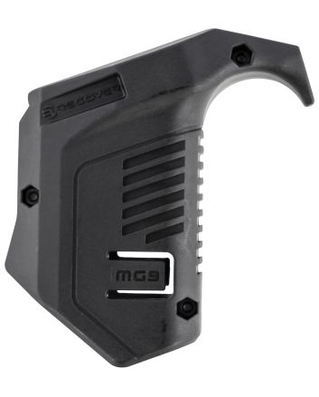 Recover Tactical MG9 Angled Mag PouchBlack Polymer, Picatinny Rail Mount, Compatible w/ Glock
