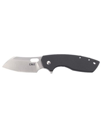 CRKT 5315G PilarLarge 2.67" Folding Plain Satin 8Cr14MoV SS Blade/Black G10/SS Handle Includes Pocket Clip