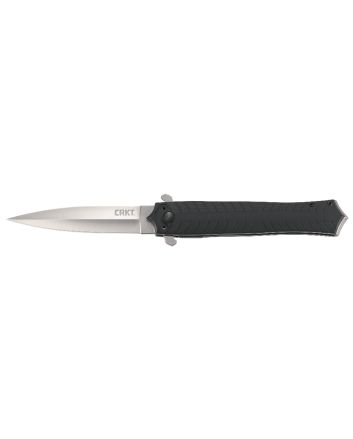 CRKT 2265 Xolotl3.64" Folding Spear Point Plain Satin 4116 Stainless Steel Blade/Black G10 Handle Includes Pocket Clip
