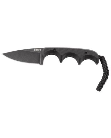 CRKT 2384K Minimalist2.16" Fixed Drop Point Plain Black Stonewashed 5Cr15MoV SS Blade/Black G10 Handle Includes Lanyard/Sheath