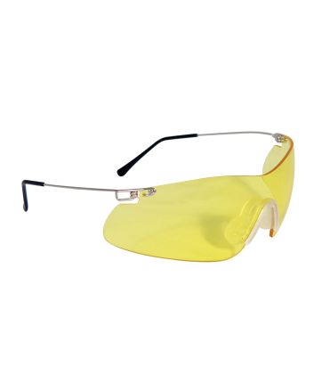 Radians CP5740CS Clay Pro Shooting Glasses Adult Amber Lens Wraparound Silver Frame