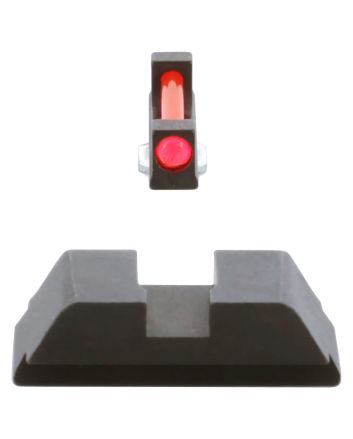 AmeriGlo GFT113 Range Series Sight Set for GlockRed Fiber Optic Front Sight-Black Rear Sight
