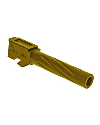 Rival Arms RA20G101E Precision V1 Drop-In Barrel 9mm Luger 4.49" Gold PVD Finish 416R Stainless Steel Material for Glock 17 Gen3-4