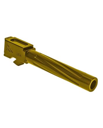 Rival Arms RA20G103E Precision V1 Drop-In Barrel 9mm Luger 4.49" Gold PVD Finish 416R Stainless Steel Material for Glock 17 Gen5