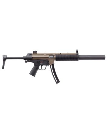 HK 81000627 MP5Sports South Exclusive 22 LR 25+1 16.10" Black Barrel, Exclusive Flat Dark Earth Steel Receiver, Black Collapsible Stock