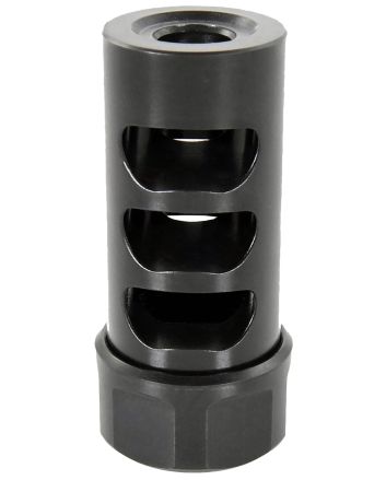 American Precision Arms G2M1230N Gen 2 Micro Bastard Self Timing Brake Black Nitride Stainless Steel with 1/2"-28 tpi Threads, 1.86" OAL, &amp; .750" Diameter for 30 Cal AR-Platform &amp; Hunting Rifles