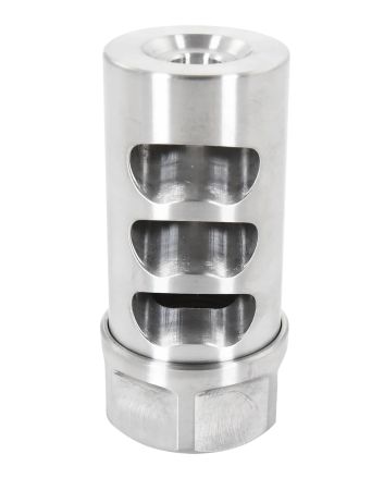 American Precision Arms G2L5830S Gen 2 Little Bastard Self Timing Brake Stainless Steel with 5/8"-24 tpi Threads, 2.22" OAL &amp; 1" Diameter for 30 Cal Rifle