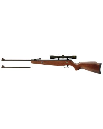 Beeman 1073GP Grizzly X2 Combo Gas Ram 177 22 1rd Shot Black Black Receiver Hardwood Scope 4x32mm