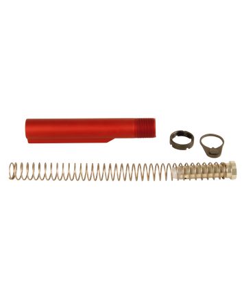 LBE Unlimited MILBUFKTRED Mil-Spec Buffer Tube Kit6 Position AR-15 Red