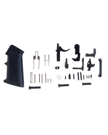 LBE Unlimited AR15LPKT Complete Lower Parts Kitw/Pistol Grip &amp; Trigger Guard AR-15 Black