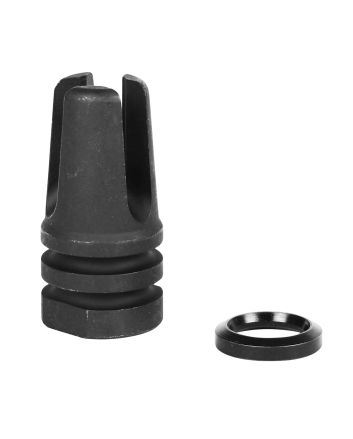 LBE Unlimited ARFH3PNG Three Prong Flash Hider Black 1215 Steel with 1/2"-28 tpi Threads for 5.56x45mm NATO AR-15