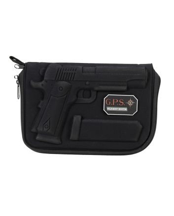 GPS Bags 908PC Custom Moldedw/ Lockable Zippers Internal Mag Holder &amp; Black Finish for 1911 &amp; Similar Clones