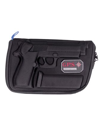 GPS Bags 909PC Custom Moldedw/ Lockable Zippers Internal Mag Holder &amp; Black Finish for Beretta 92/96 &amp; Taurus PT92