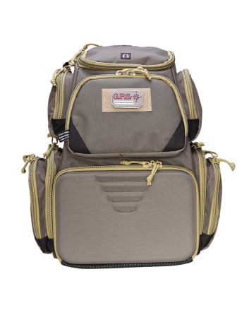 GPS Bags 1611SC Sporting Clays Backpack Olive w/Visual ID Storage System, Lockable Zippers, Storage Pockets, Pull-Out Rain Cover