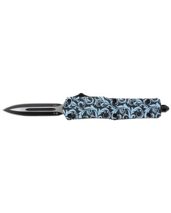 Templar Knife SMDT131 Gen II Maiden Teal Small 2.69" OTF Dagger Plain Black Oxide Stonewashed 440C SS Blade, 4.31" Teal Aluminum Handle, Glass Breaker