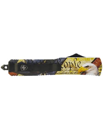 Templar Knife SEG332 Gen II Eagle Small 2.69" OTF Drop Point Plain Powder Coated 440C SS Blade, 4.31" Eagle w/"We The People" Aluminum Handle, Glass Breaker