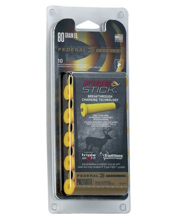 Federal PMZFS80T8 Premium Fire Stick Muzzleloader 50Cal 80gr 10 Per Box/10 Case *For Traditions Nitro Only