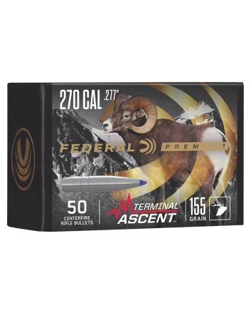 Federal PB277TA2 Premium Terminal Ascent Component 270Cal 155gr 50 Per Box/4 Case