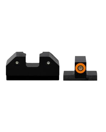 XS Sights CKR002P6N R3D Night Sights- CanikBlack | Green Tritium OrangeOutline Front Sight Green TritiumRear Sight