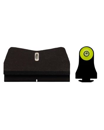 XS Sights GL0015P5Y DXT2 Big Dot Night Sights fits GlockBlack | Green Tritium Yellow Outline Front Sight Green Tritium White Outline Bar Rear Sight