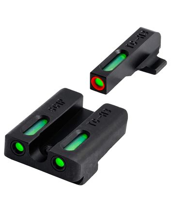 TruGlo TG13SG4A TFXBlack | Green Tritium &amp; Fiber Optic White Outline Front Sight Green Tritium &amp; Fiber Optic Rear Sight