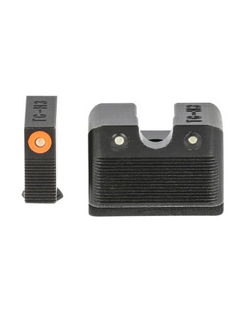 TruGlo TG231G2MC Tritium ProBlack | Green Tritium Orange Outline Front Sight Green Tritium Rear Sight