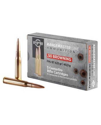 PPU PPRM50 Rangemaster50BMG 625gr Full Metal Jacket 5 Per Box/20 Case