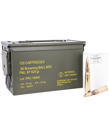 PPU PPRM50M Rangemaster50BMG 625gr Full Metal Jacket/ 120rds *Sold by Case *Includes Metal Can