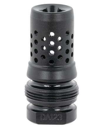 Dead Air DA123 Xeno Muzzle Brake Black Nitride 4140 Steel with 1/2"-28 tpi Threads