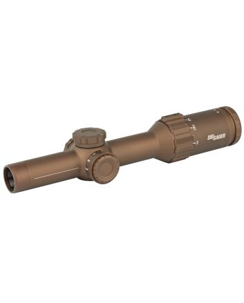 Sig Sauer Electro-Optics SOT61239 Tango6TFlat Dark Earth 1-6x24mm 30mm Tube Illuminated DWLR6 Reticle