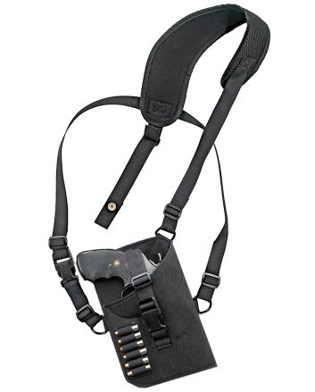 GrovTec US Inc GTHL15102R Trail PackShoulder Black Nylon Harness Fits Med/Lg DA Revolver Fits 3-4" Barrel Right Hand