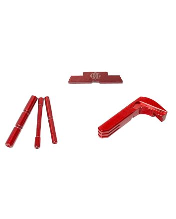 Cross Armory CRG4OKRD 3 Piece KitExtended Compatible w/Glock Gen4 Red Anodized Steel/Aluminum Pistol