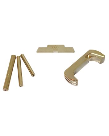 Cross Armory CRG5OKSV 3 Piece KitExtended Compatible w/Glock 17/19/26/34 Gen5 Silver Anodized Steel/Aluminum