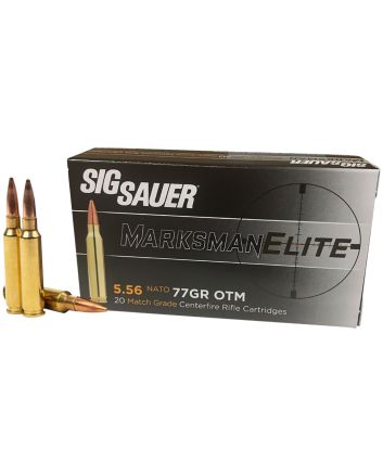 Sig Sauer E556M420 Marksman5.56x45mm NATO 77 gr Open Tip Match 20 Per Box/ 10 Case