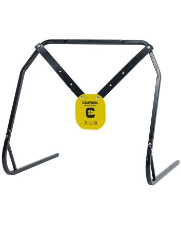 Caldwell 1140016 Gong &amp; Target Stand8" Yellow AR500 Steel Gong Hanging Includes XL Strap Hangers
