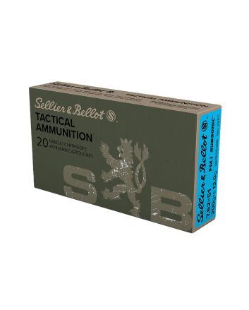 Sellier &amp; Bellot SB762SUBB Rifle308Win 200gr Full Metal Jacket Subsonic 20 Per Box/25 Case