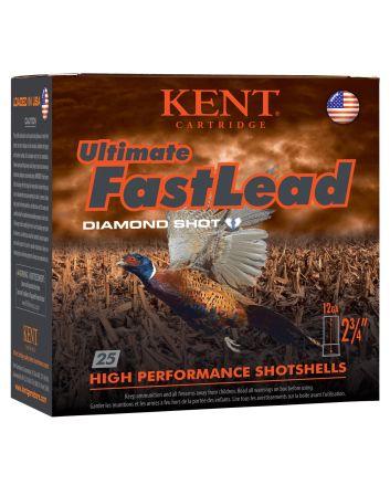 Kent Cartridge K122UFL364 Ultimate Fast Lead 12Gauge 2.75" 1 1/4oz 4Shot 25 Per Box/10 Case