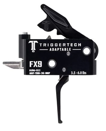 TriggerTech ARFTBB36NNF AdaptableTwo-Stage Flat Trigger with 3.50-6 lbs Draw Weight &amp; Black PVD Finish for FN FX9