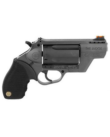 Taurus 2441021GRY Judge Public Defender 45 Colt (LC) Caliber or 2.50" 410 Gauge 5 Shot 2.50" Gray Finish Barrel, Matte Black Oxide Finish Cylinder, Gray Finish Polymer Frame &amp; Black Ribber Grip