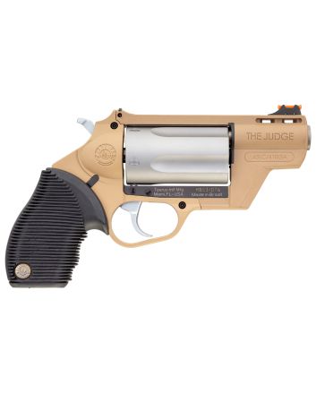 Taurus 2-441029FDE Judge Public Defender 45 Colt (LC)/410 Gauge 5rd 2.50" Flat Dark Earth Barrel &amp; Frame Matte Stainless Cylinder Black Ribber Grip