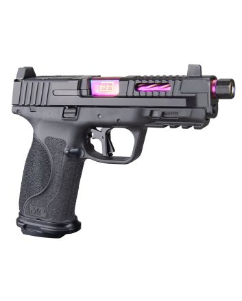 Ed Brown MPF2 Fueled M&amp;P F2 9mm Luger 17+1 4.25" Purple Match Grade Threaded Barrel, Polymer Frame w/Picatinny Accessory Rail, Serrated/Optic Cut Stainless Steel Slide w/Nitride Finish, Polymer Grip