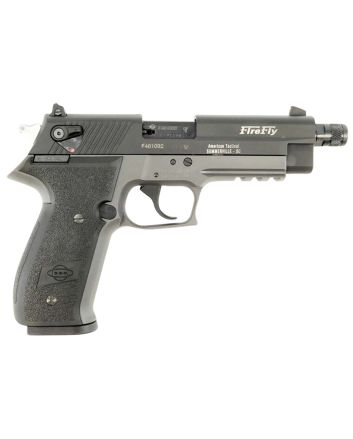 GSG GERG2210TFFS FireFly22 LR 10+1 4" Steel/Threaded Barrel, Black Serrated Slide, Smoke Zinc Alloy w/Accessory Rail Frame, Black Polymer Grip