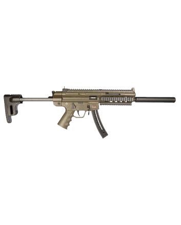 GSG GSGGERGGSG1610G GSG-16 Carbine Full Size 22 LR 10+1 16.25" Black 6-Groove Rifling Barrel Green Polymer Receiver Black Collapsible w/Storage Compartment Stock Right Hand
