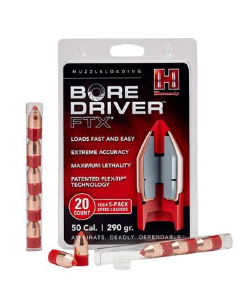 Hornady 67713 Bore Driver FTX 50Cal Flex Tip eXpanding 290gr 20 Per Box/10 Case