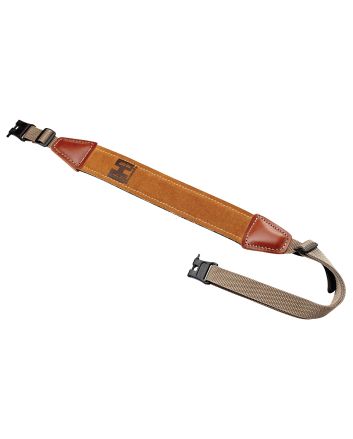 Hornady 99107 Universal Sling made of Brown Leather with Nylon Straps &amp; Swivels for Rifles