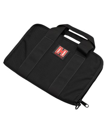 Hornady 99117 Pistol Case Soft Black/Red Holds 1 Handgun Cordura